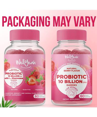 Premium Women's Probiotic Gummies - 10 Billion CFU - Digestive & Feminine Health Support - Natural Berry Flavor - 60 Count (Pack of 1) - Buy Online on GoSupps.com