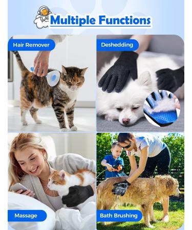 RIFNEEIM Cat Grooming Glove Brush with Self Cleaning Slicker - Pet Hair Remover & Massage Tool for Cat Dog - Buy Online on GoSupps.com