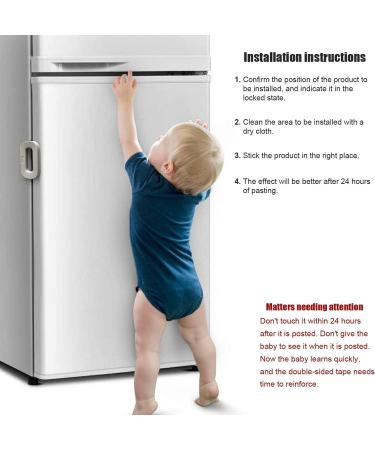 Refrigerator Locks Child Safety Locks 2 Packs Home Fridge Locks Toddler Baby Kids Safety Freezer Door Locks Baby Proofing Cabinet Locks with Strong Adhesive No Tools or Drill Need Grey - Buy Online on GoSupps.com