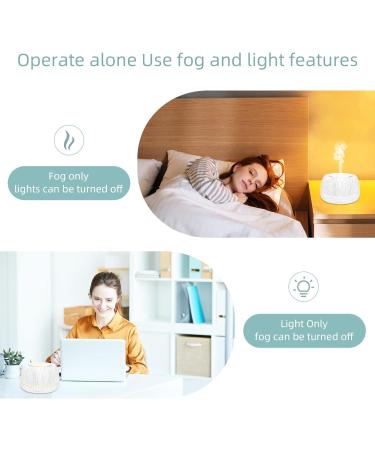 TAIGUCAT 300ML Wood Grain Aromatherapy Diffuser - 8 Hours Air Humidifier with Remote Control and 7 Colors LED Light - USB-C Power - Ideal for Room & Office - White Wood Grain - Buy Online on GoSupps.com