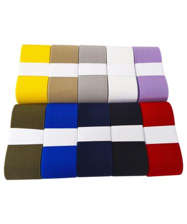 JESEP 2 inch 20 Yards Knit Elastic Band Mixed Double-Side Twill Woven Elastic Heavy Stretch Elastic Spool for Sewing Pants Waistband  Wigs  Skirts  Craft DIY Projects (Mixed 20 Yards) - Buy Online on GoSupps.com