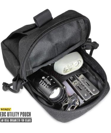 WYNEX Tactical EDC Pouch - Black | Molle Utility Gadget Organizer & Phone Holder Waist Pack - Buy Online on GoSupps.com