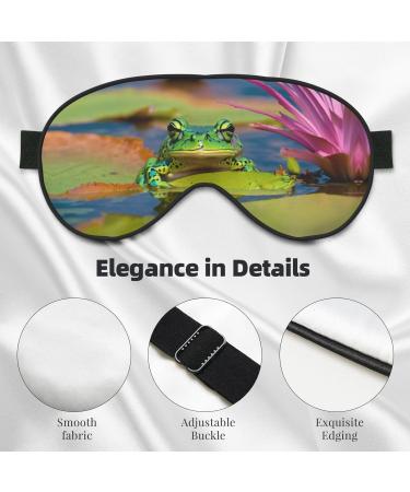 Cute Frog Print Sleep Eye Mask | Soft Eye Cover for Travel & Naps | Perfect for Women & Men - Shop Now - Buy Online on GoSupps.com