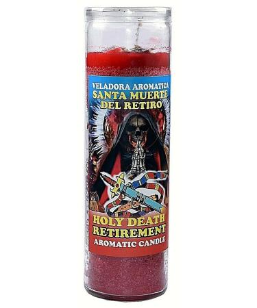 1 Piece Candles Cocktail HOLY Death Retirement-Santa Muerte DEL RETIRO