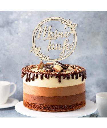 Colofalla 3-Piece Wooden Cake Topper for Baptism - Adorable Deaf Fish Decoration for Girls' Parties - Buy Online on GoSupps.com