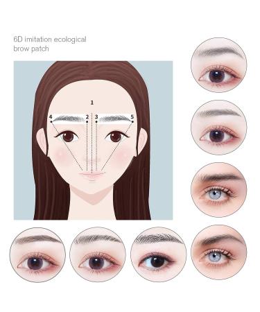 6D Black Eyebrow Stickers - Waterproof & Natural Tattoos - 10 Sheets (100 Pairs) - Buy Online on GoSupps.com