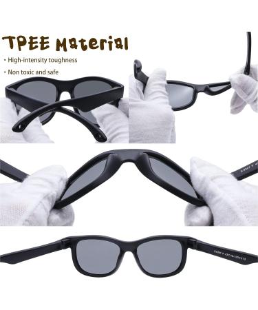 Pro Acme Unbreakable Polarized Baby Sunglasses - Black Frame | Grey Lens - Buy Online on GoSupps.com