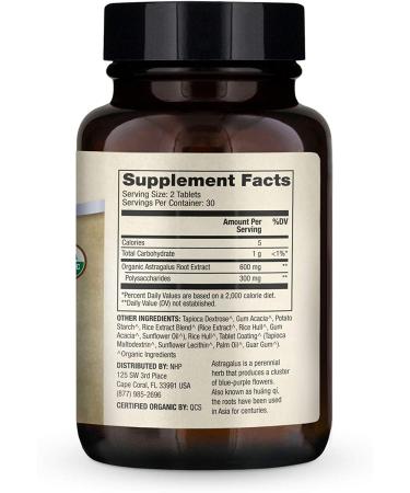 Dr. Mercola Organic Astragalus Extract 60 Tablets - Immune Support & Adaptogenic Benefits - Buy Online on GoSupps.com