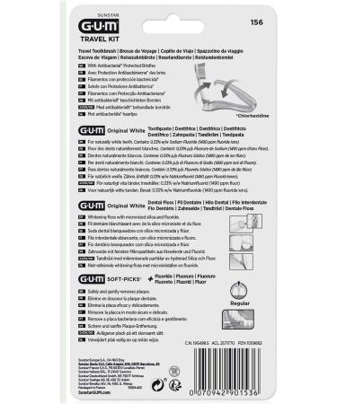 Travel Dental Care Set - Gum Toothbrush Toothpaste Floss & Soft Picks for On-the-Go Oral Hygiene | Perfect for Hand Luggage - Buy Online on GoSupps.com