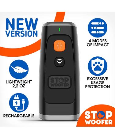 STOPWOOFER Ultrasonic Dog Training & Bark Control Device - Anti Barking Deterrent for Small, Medium, Large Dogs - Up to 16.4ft Range - Safe for Humans & Pets - Black - Buy Online on GoSupps.com