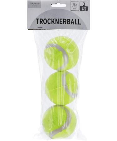 Dryer Balls Set of 3 | Diameter 6 cm Rubber Core Yellow Polyester Felt | Tennis Balls Dryer Drying Time Saving Energy Saving - Buy Online on GoSupps.com