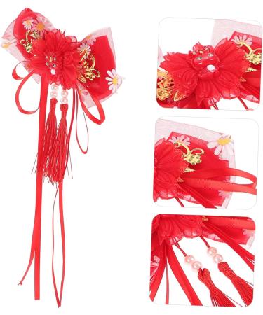 Beavorty chinese hair clip hanfu hair accessories festival hair clips child hairpins Hair clips China Asia hairpin barrettes for teens tassel Large ribbon issue card accessories - Buy Online on GoSupps.com