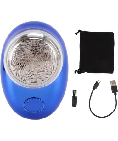 Handheld Beard Trimmer Electric Beard Trimmer Smoothing Cut USB Rechargeable Stainless Steel (Electroplated Blue) - Buy Online on GoSupps.com