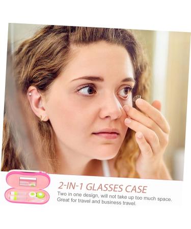 Buy Healeved Double-Layer Glasses Case for Children - Pink Terrarium Design | Practical Lensing Holder & Contact Lens Solution Bottle - 16.5x7x5.5cm | International Shipping - Buy Online on GoSupps.com