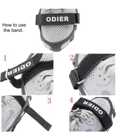 ODIER Ice Cleats Grippers 24-Teeth Crampons & 10-Teeth Micro Spikes for Shoes & Boots - Ideal for Walking on Ice, Snow & Mud - Buy Online on GoSupps.com