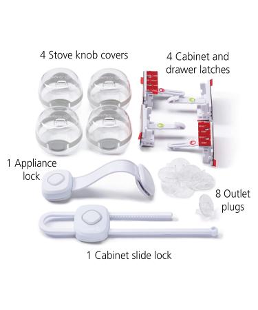 Safety 1st Room Solutions Baby Proof Kitchen Safety Kit - Plug Protectors, Stove Knob Covers, Cabinet & Drawer Locks - Buy Online on GoSupps.com