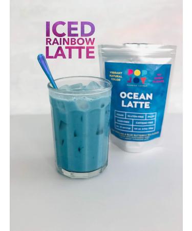 Blue SPIRULINA/Butterfly Pea - Ocean Latte Mix - POPJOY - W/AYURVEDIC Herbs - Buy Online on GoSupps.com