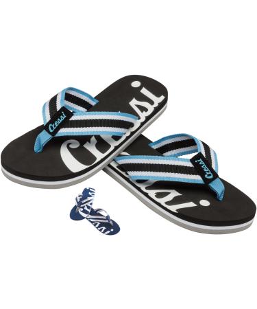Cressi PORTOFINO Flip Flops Men 46 EU Black Light Blue