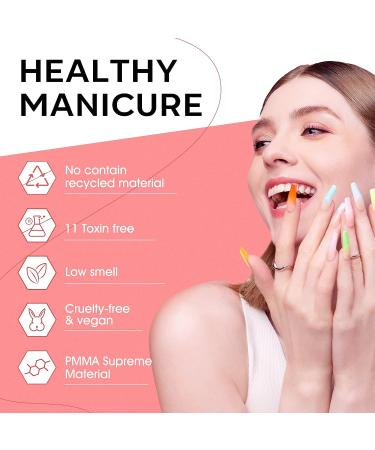 Modelones Gel X Nail Kit with 4-in-1 Nail Glue Gel, 500pcs Half Matte Coffin Nails, and UV LED Nail Lamp - Valentine's Day Gift for Women - Buy Online on GoSupps.com