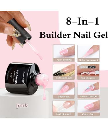 KANORINE 8-in-1 Pink Gel Nail Builder - Nail Strengthener & Extension Gel - 15ML Bottle - Buy Online on GoSupps.com