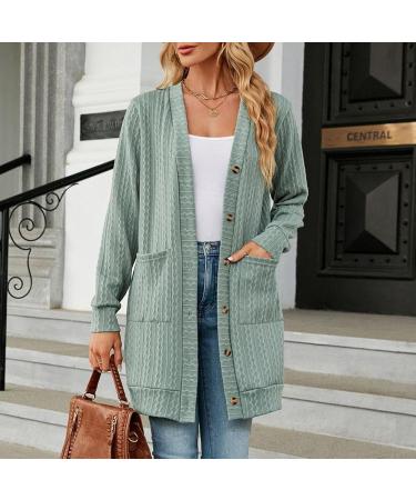 Gefomuofe Cardigan Women's Long Cardigan Lightweight Loose Cardigan Long Cardigan Women's Lightweight Loose Casual Cardigan Sun Protection Shirt Holiday Beach Blouse M Mint Green - Buy Online on GoSupps.com