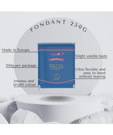 Dekozauber24 Premium Fondant 250g - 19 Colors Soft & Flexible Rolled Fondant for Cake Decoration (Dark Blue) - International Shipping Available - Buy Online on GoSupps.com