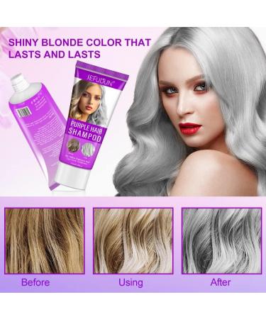 JAWSEU Purple shampoo for blonde hair hair care styling tool blonde toning purple shampoo for bleached and highlighted hair eliminates brassy blonde toner for women and men 100 ml - Buy Online on GoSupps.com