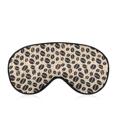 Coffee Bean Funny Sleep Eye Mask Soft Blindfold Eye Cover with Adjustable Strap Night Eyeshade for Men Women