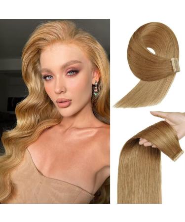 YDDM TAPE in Extensions Real Hair 20Pcs 45cm 40g Invisible Tape Extensions Real Hair Expape Extensions Real Hair Taue Extensions Skin Weft Hair Extension (18 inch 27#) 27# 18inch (45cm) -20PC