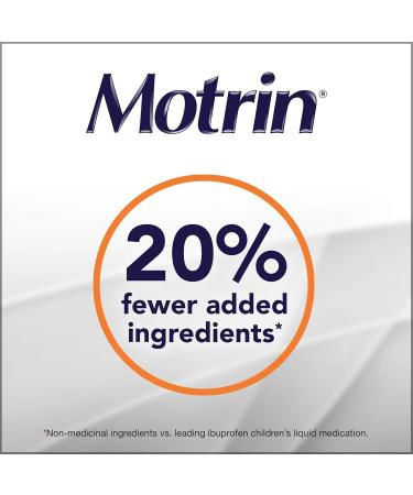 Motrin Children's Liquid Pain Relief Reduces Fever for up to 8 hours Ibuprofen Berry Flavour Dye Free 120ml - Buy Online on GoSupps.com