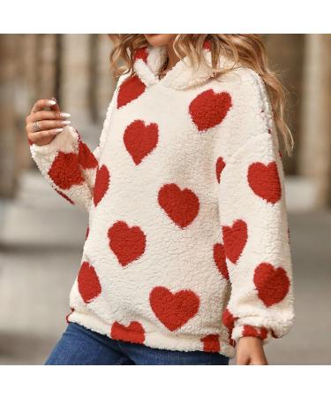 Buy Hanxiulin Women's Fleece Jacket - Plush Cuddly Cardigan Warm Down Coat for Autumn & Winter - Breathable Red Jacket | International Shipping Available - Buy Online on GoSupps.com