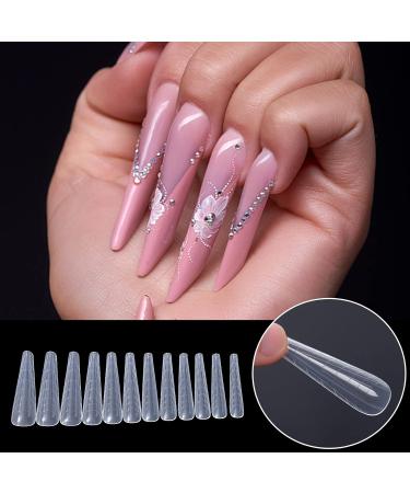 BNG Nail Shapes Set - 120 Dual Shape Tips for Professional Nail Extensions | Ballerina & Flat Square Designs for Polymer Gel Coverage - Buy Online on GoSupps.com