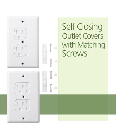 Bates- Self Closing Outlet Covers  2 Pack  Sliding Outlet Covers  Outlet Cover  Outlet Covers Baby Proofing  Baby Outlet Cover  Baby Proofing Outlet Cover  Plug Covers for Electrical Outlets - Buy Online on GoSupps.com