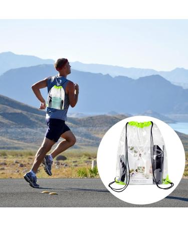 WDFCN 2-Piece Transparent Cordelabinet Bags - Versatile Turn Bag & Sports Backpack for School Gym Travel & Beach - Green - Buy Online on GoSupps.com