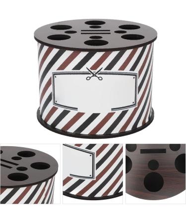 Scissors Storage Holder Wood Storage Box for Scissors Comb Large Capacity Round Scissors Organizer for Hairdresser Barber Tool Storage Box - Buy Online on GoSupps.com