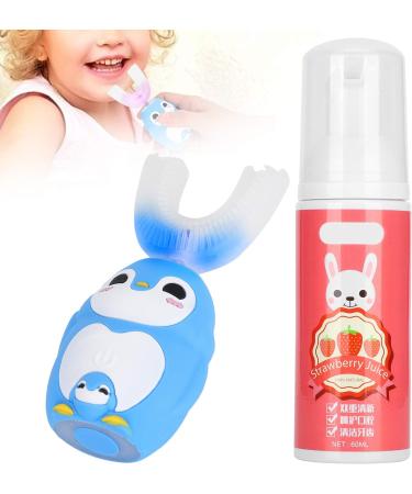Kids U-Shaped Electric Toothbrush | IPX7 Waterproof Sonic Toothbrush for Children | 3 Cleaning Modes | Toddler Electric Toothbrush (Blue) - Buy Online on GoSupps.com