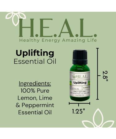 H.E.A.L.'s Uplifting Essential Oil Blend Lemon Lime & Peppermint 0.5oz - Buy Online on GoSupps.com