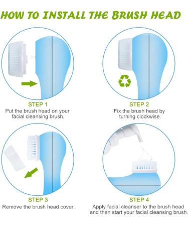 FREEBREATH Soft Facial Cleansing Brush Head Replacement (2 Pack) for J02 and J03 Models - Buy Online on GoSupps.com