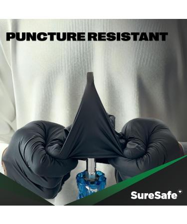 SURESAFE Black Gloves Disposable 5 Mil Nitrile Gloves Latex Free Disposable Gloves Food Grade Gloves Mechanic Gloves X-Large Box of 100 - Buy Online on GoSupps.com