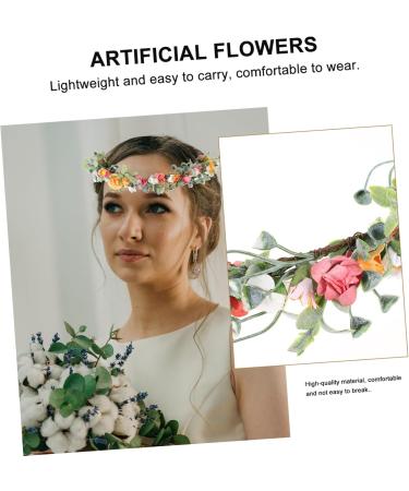 MAGICLULU 1pc Colored Rose Wreath Bridal Floral Garland Bridal Garland) No Lens Glasses Garland Headband Copper Star of David Flower Headband Flower Headdress Cloth Bride Wedding - Buy Online on GoSupps.com
