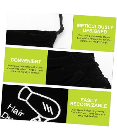TOVINANNA 4 Pcs Storage Bag Hair Dryer Pouch Travel Hair Dryer Toiletry Organizer Flocking Cloth - Buy Online on GoSupps.com