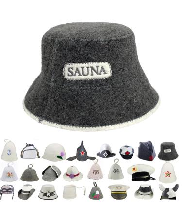 GMMH Sauna Hut Sauna Preeps from Wollfilz - (1507 Sauna) Felt Sauna cap for women and men felt cap hat Filzhut Hut Cap for sauna sauna gray 1507 unit size - Buy Online on GoSupps.com