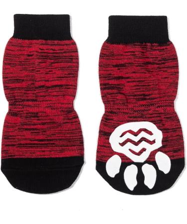 Shop Harfkoko Indoor Anti-Slip Socks for Dogs & Cats | 8 Sizes S-5XL | Silicone-Gel Paw Protection & Traction | Black & Red - Buy Online on GoSupps.com