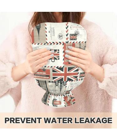 Naanle London Letter Heat Bottle - 1L Transparent Hot Water Bottle for Bed Hand & Feet Warmer | Pain Relief & Cold Therapy - Buy Online on GoSupps.com