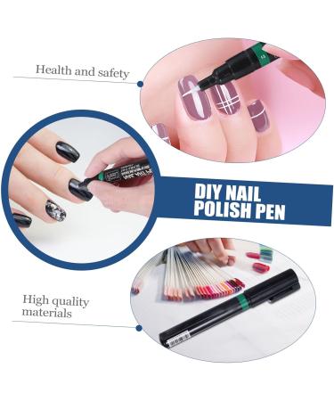Housoutil 1pc Diy Nail Polish Pen Nail Gel Polish Nail Art Diy Tool Manicure Tool Manicure Drawing Pen T Tool Unique Manicure Pen Manicure Painting Pen Nail Drawing Tool Paint Pen Liquid 3d 12X1.2cm Green - Buy Online on GoSupps.com