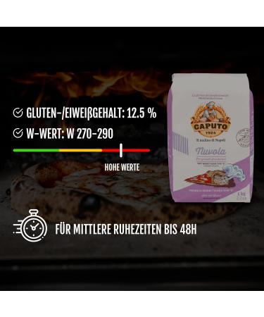 DELICRET: 6x1kg Caputo Nuvola Flour 100g Dry Yeast & Original Pizza Recipe | Perfect Rising Times 2-48h - International Shipping - Buy Online on GoSupps.com