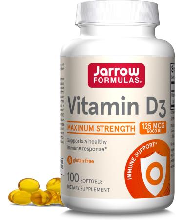 Jarrow Formulas Ubiquinol 100mg 120 Softgels & Vitamin D3 125mcg 100 Softgels Cardiovascular and Immune Support 120 Servings (Pack of 1) + Vitamin D3 - Buy Online on GoSupps.com