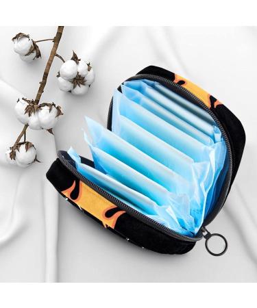 Stylish Menstruation Pad Bag with Zipper | Women's Tampon & Napkin Collector Bag - Flaming Billard - Buy Online on GoSupps.com