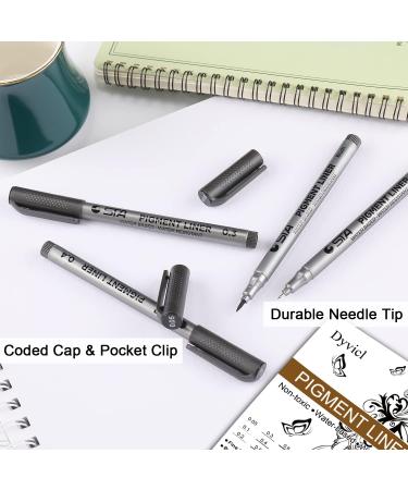 Dyvicl Black Micro-Pen Fineliner Ink Pens - 9-Piece Set for Sketching, Anime, Manga, and Illustration - Buy Online on GoSupps.com