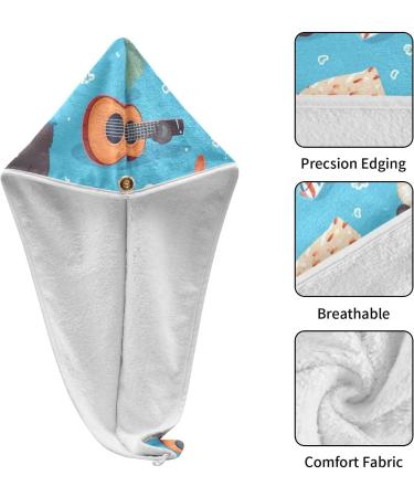 Panda Beach Hair Towel 2 Pack - Super Absorbent Quick Dry Hair Turbans for Women & Girls - Ideal Hair Drying Solution - Buy Online on GoSupps.com